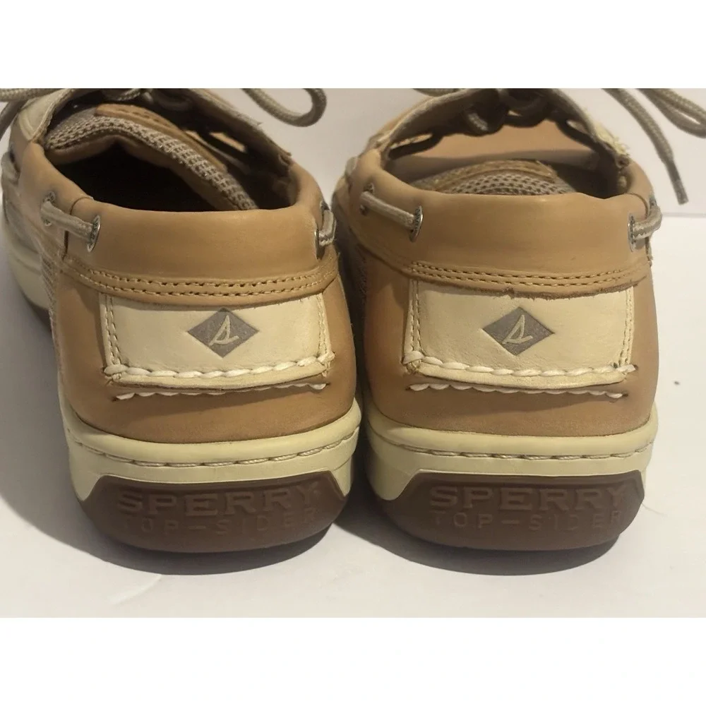 Speery Top Sider Men's Billfish 3 Eye Boat Deck Shoe Tan Brown Size 11.5 Leather
